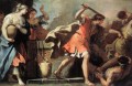 Moisés defendiendo a las hijas de Jetro a gran manera Sebastiano Ricci